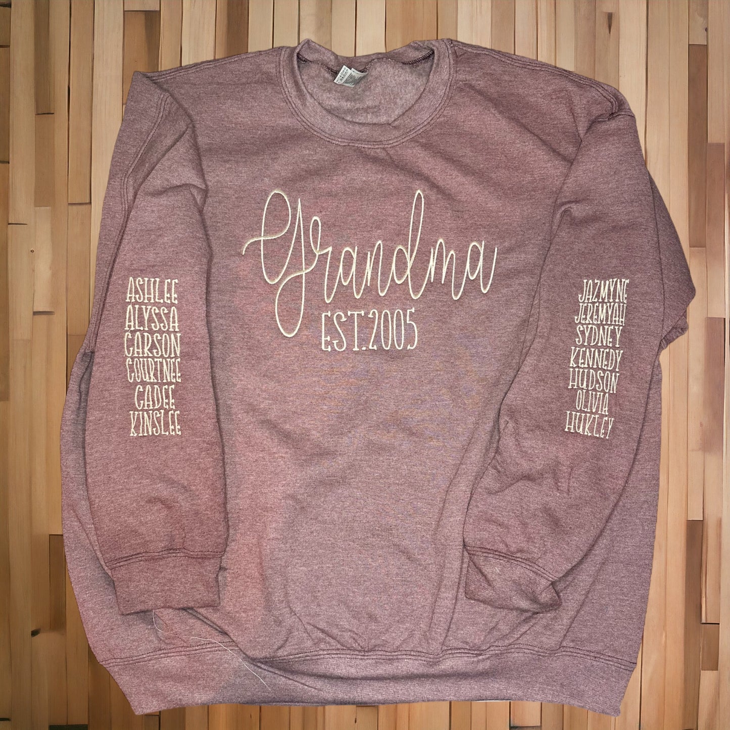 Grandma custom embroidered crewneck sweatshirt