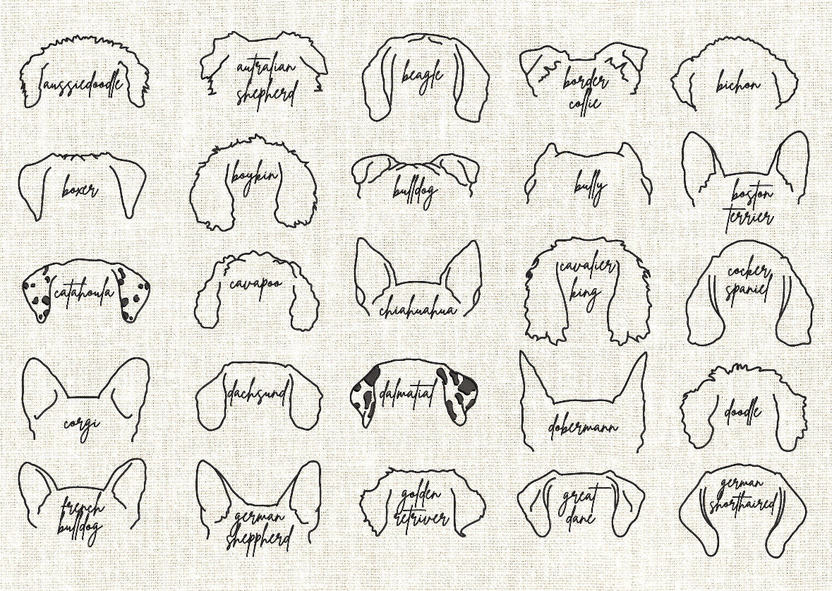 Custom dog outline embroidered crewneck sweatshirt
