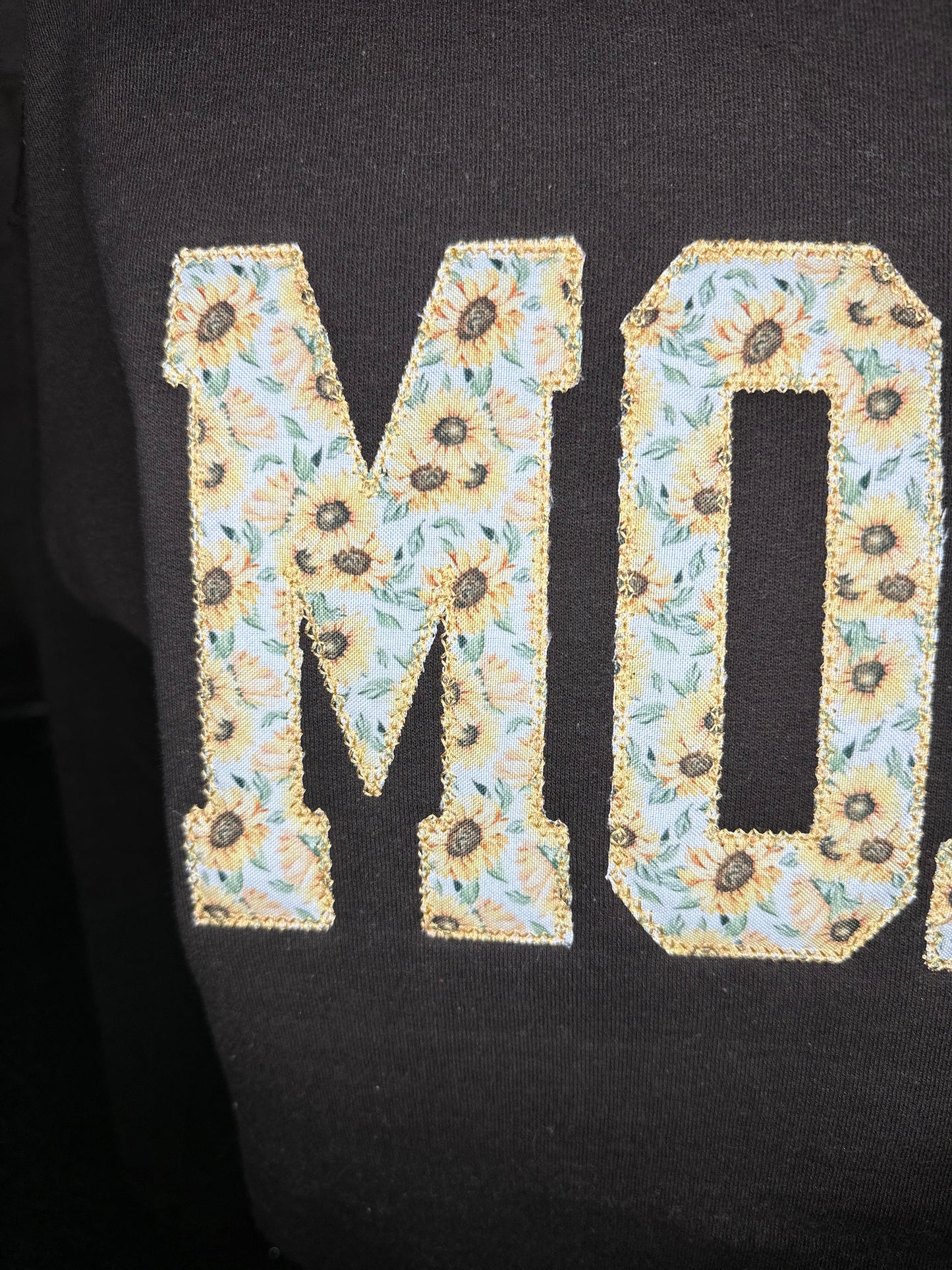 Sunflower customizable appliqué embroidered tee, crewneck, hoodie