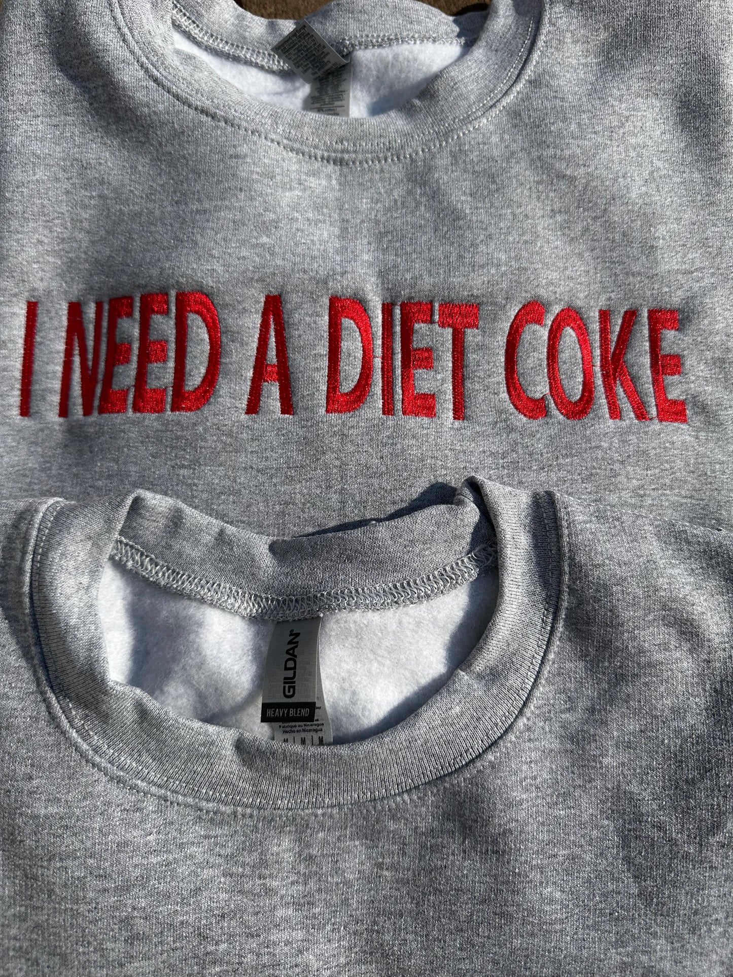 I need a ____ embroidered sweatshirt