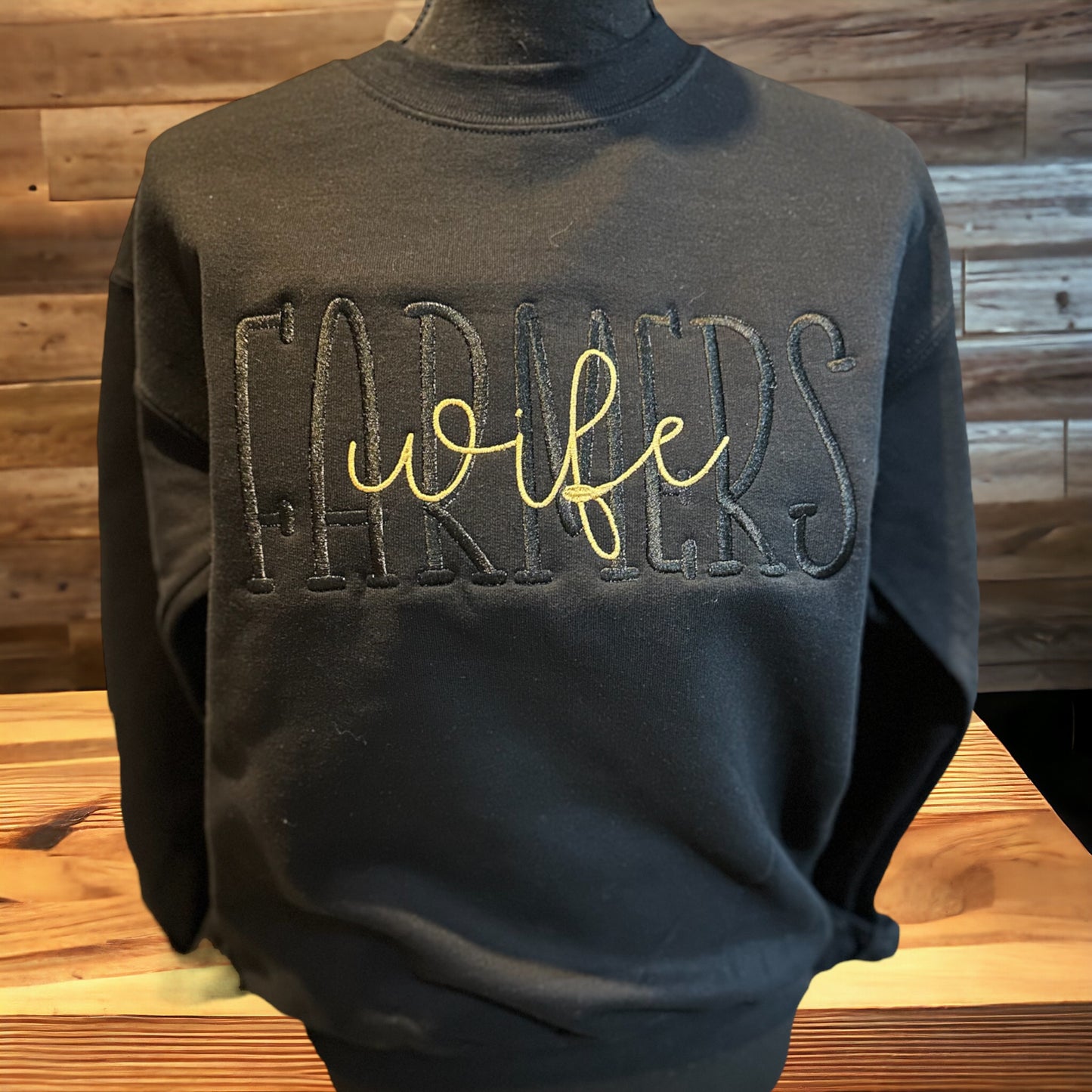 Farmers wife embroidered sweatshirt