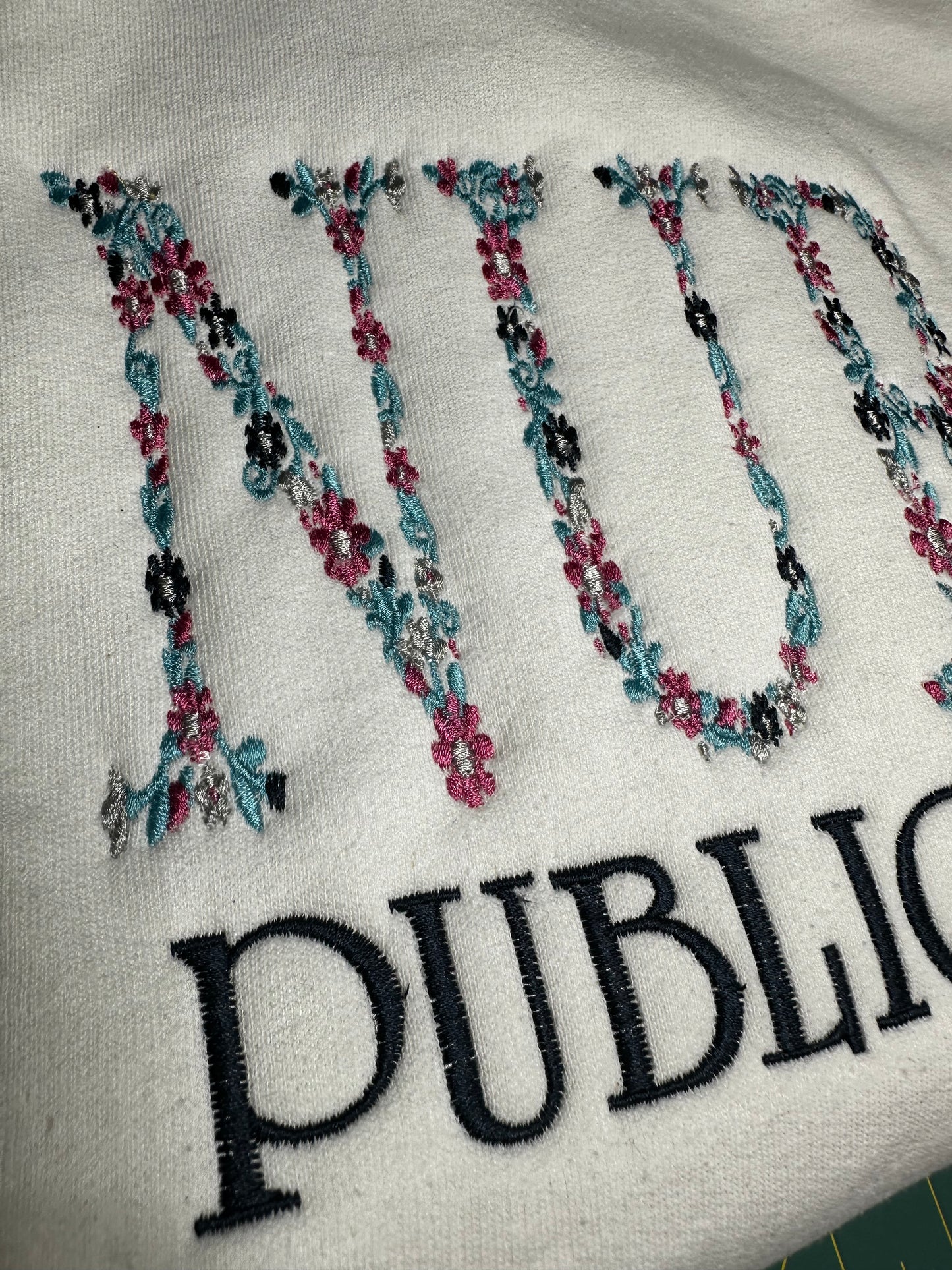 Floral Nurse embroidered sweatshirt