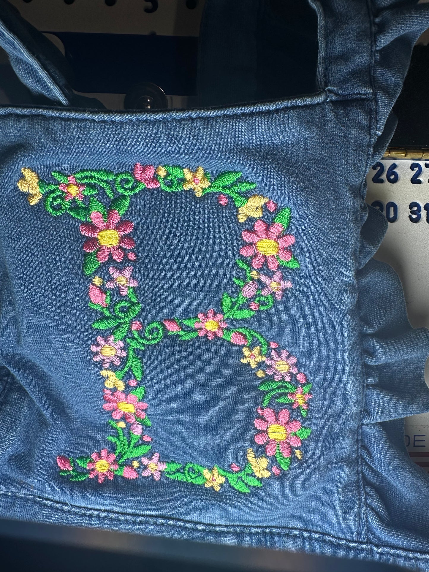 Floral embroidered bubble romper