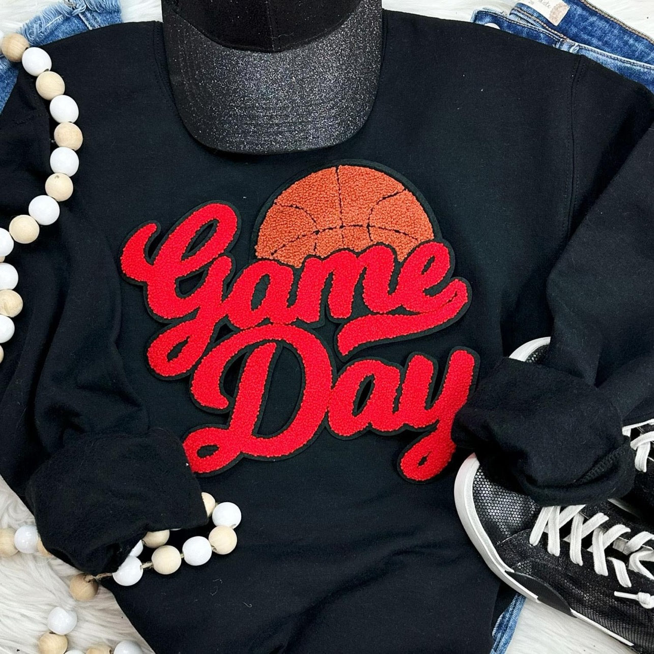 Game Day Chenille Patch basketball