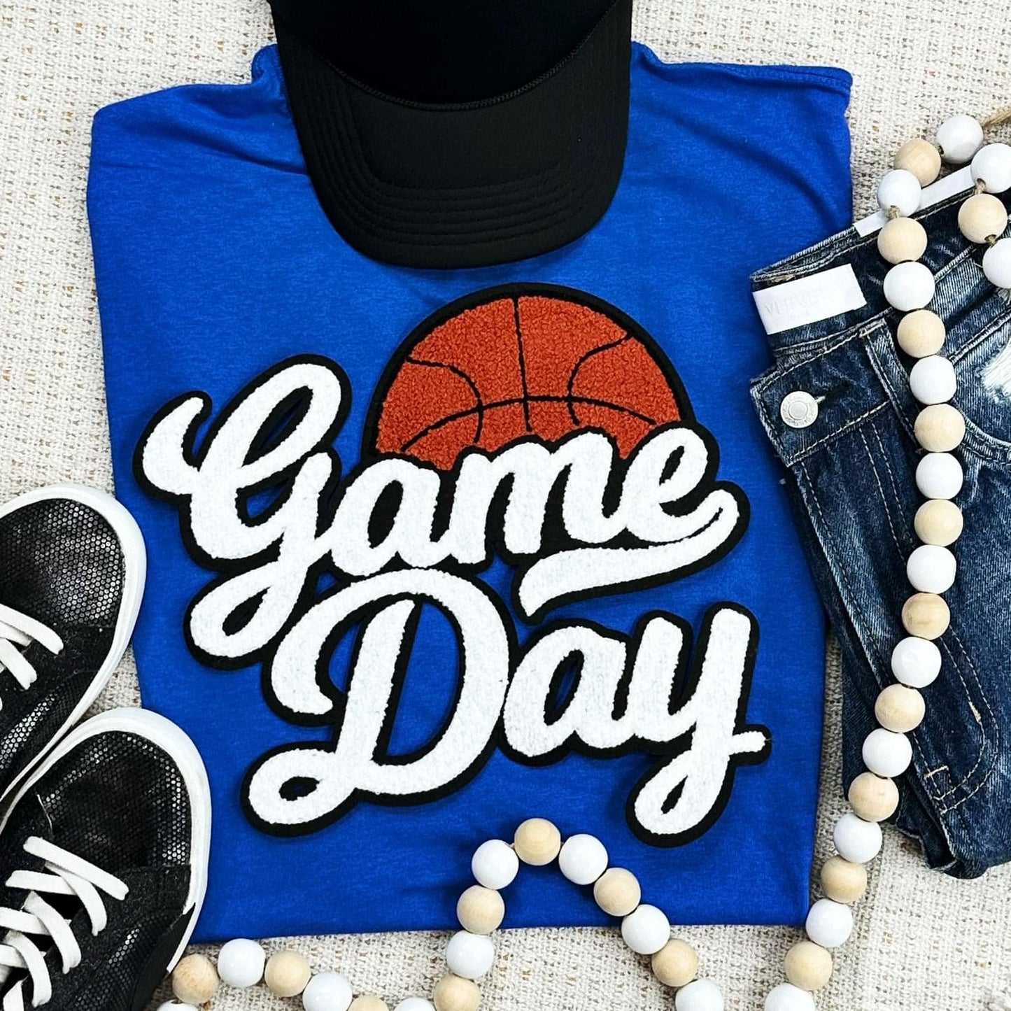 Game Day Chenille Patch basketball