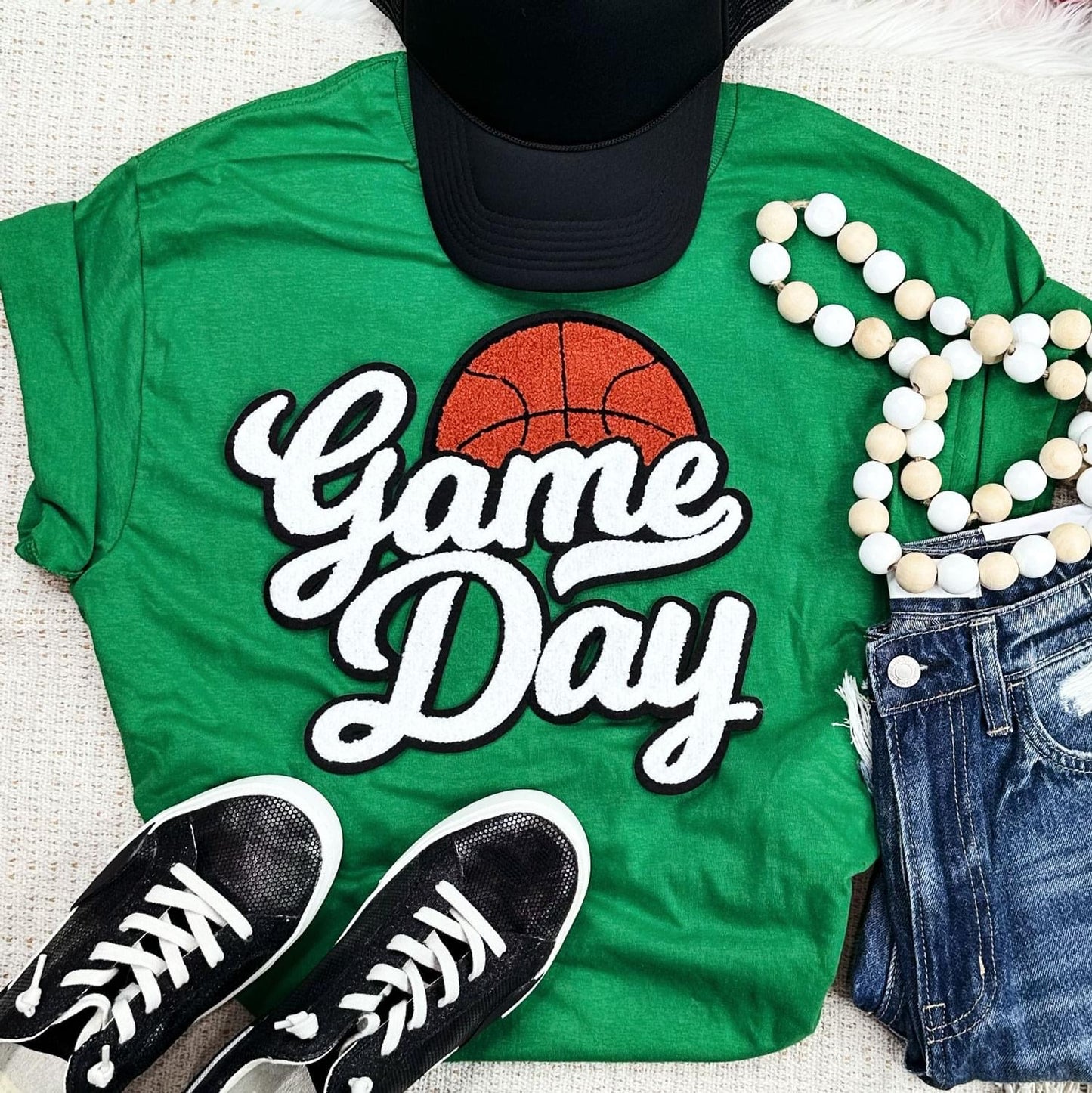 Game Day Chenille Patch basketball