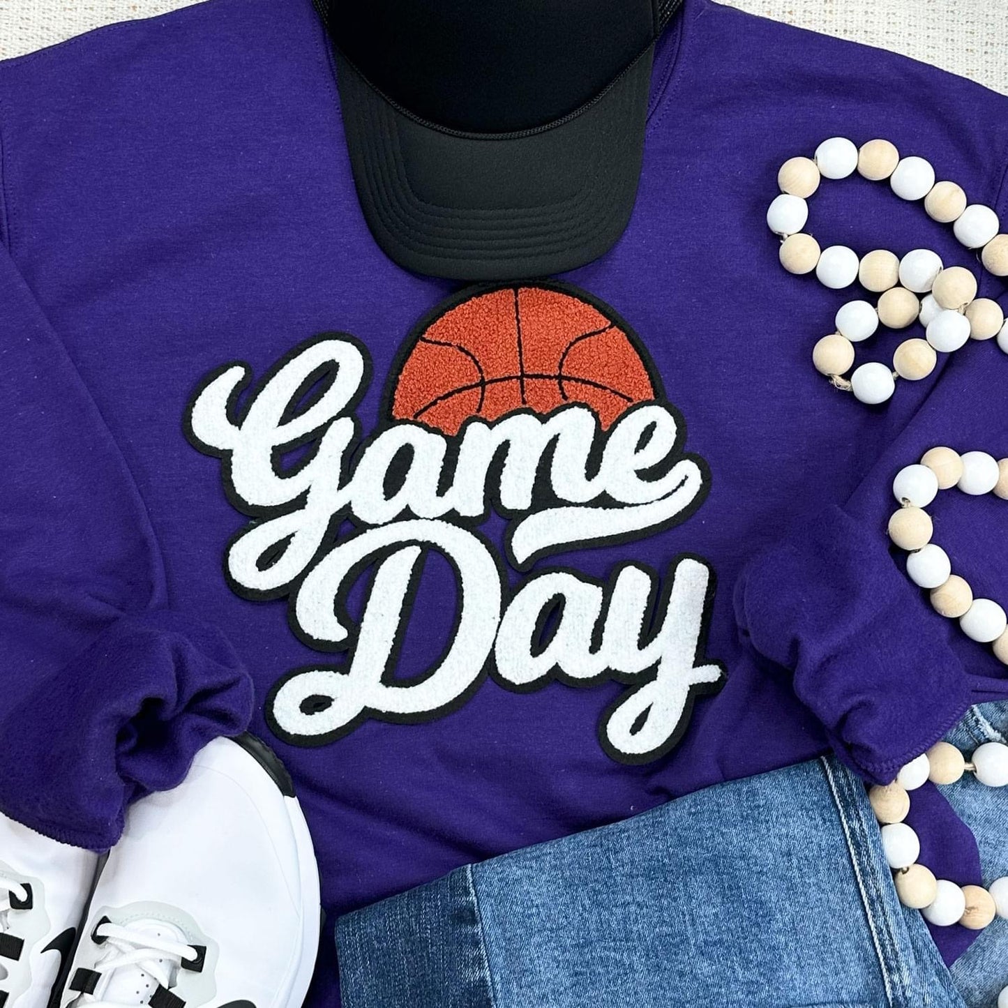 Game Day Chenille Patch basketball