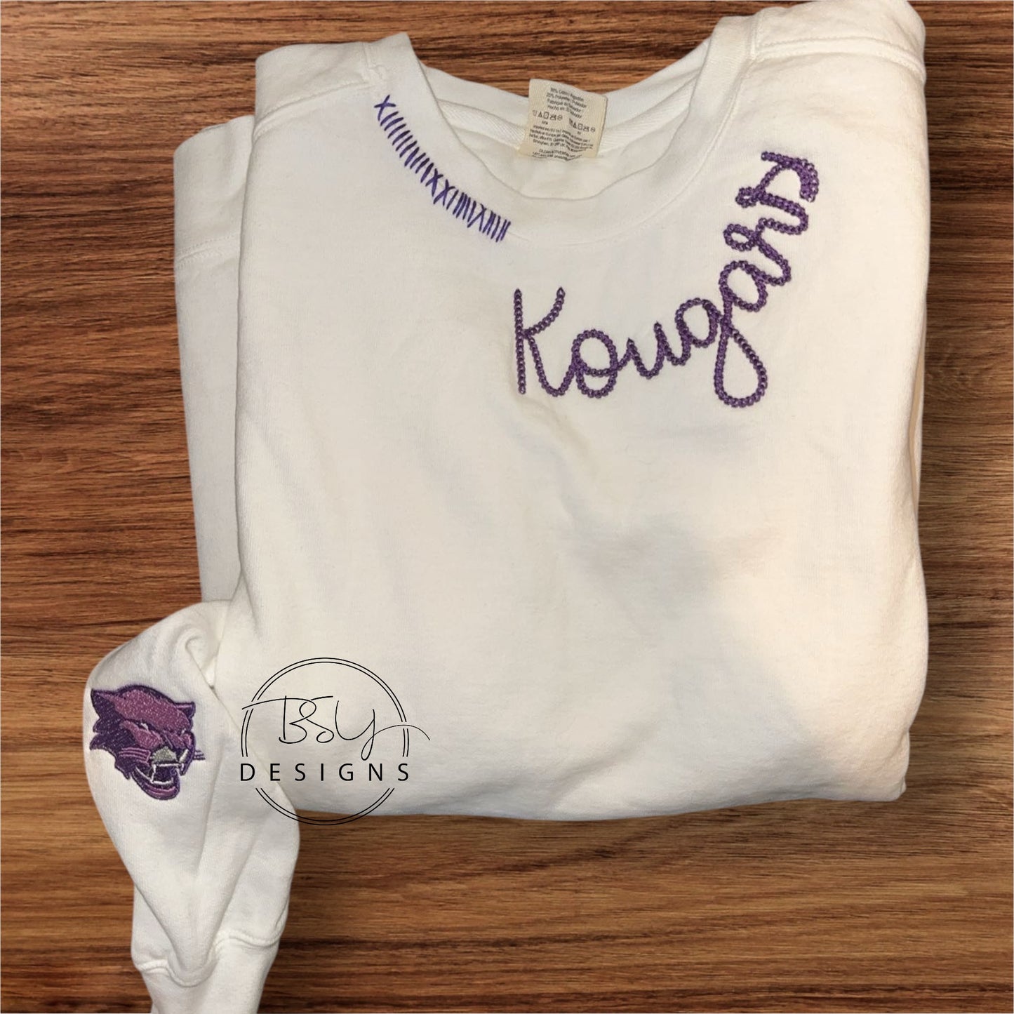 Kougars chain embroidered crewneck sweatshirt