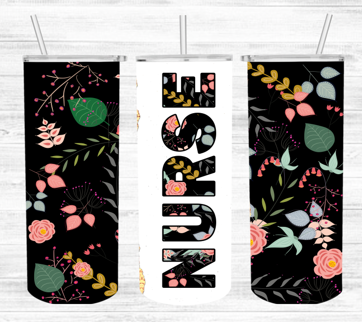 Nurse dark floral