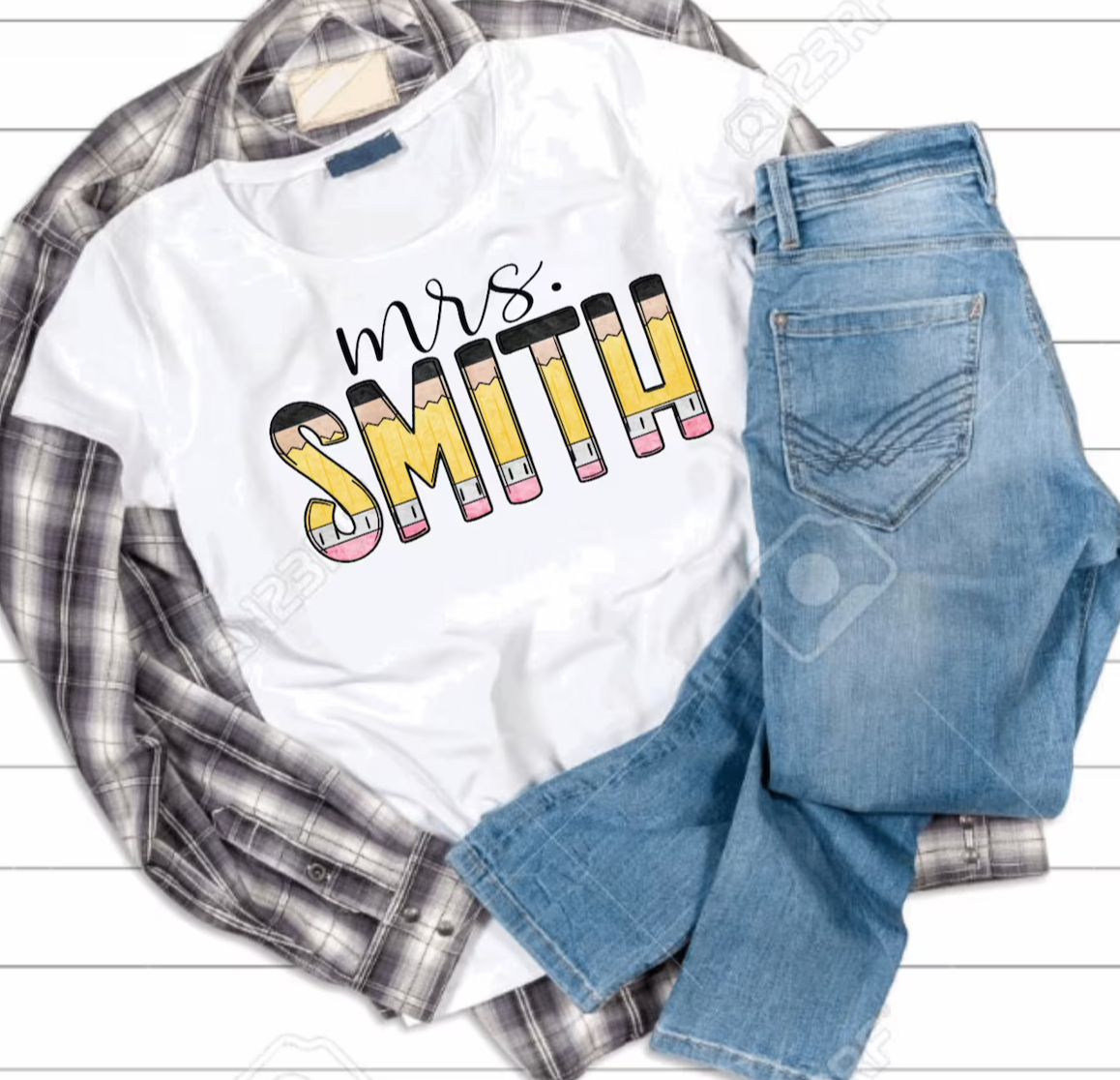 Custom Pencil Tee for student or teacher!