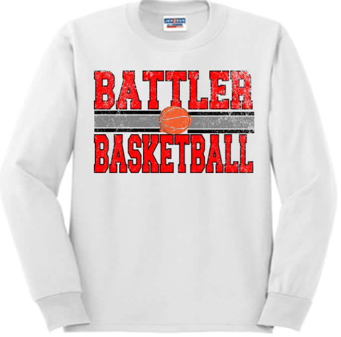 Battler basketball distressed