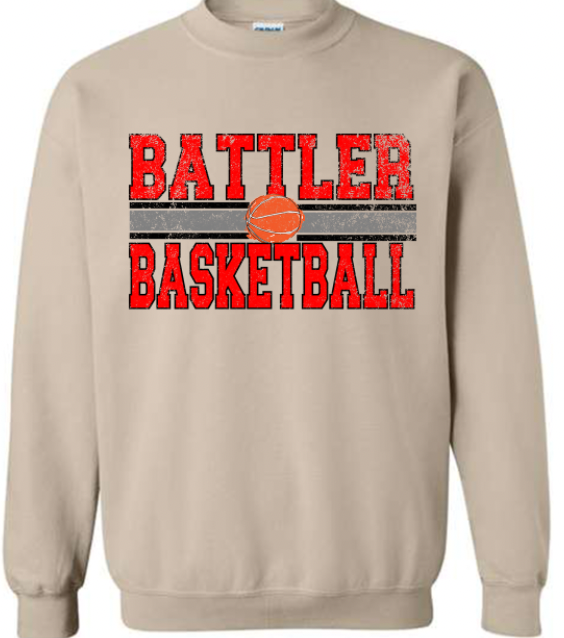 Battler basketball distressed