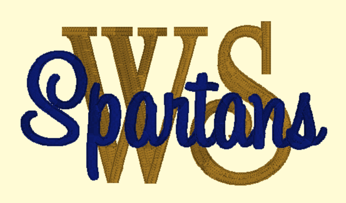 1/4 zip port & company embroidered sweatshirt WS Spartans