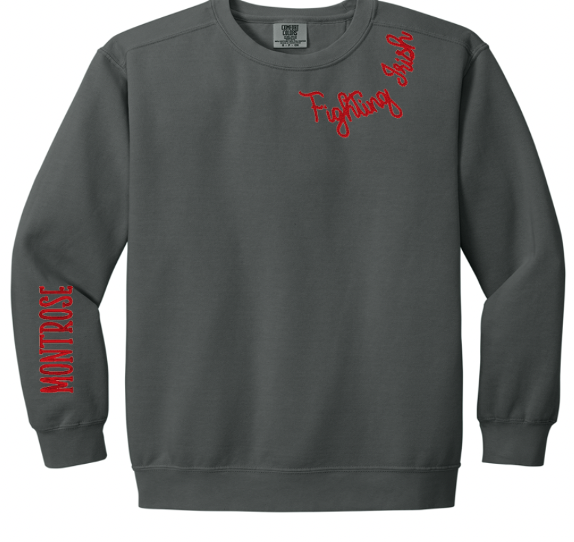 Montrose Fighting Irish embroidered crewneck sweatshirt