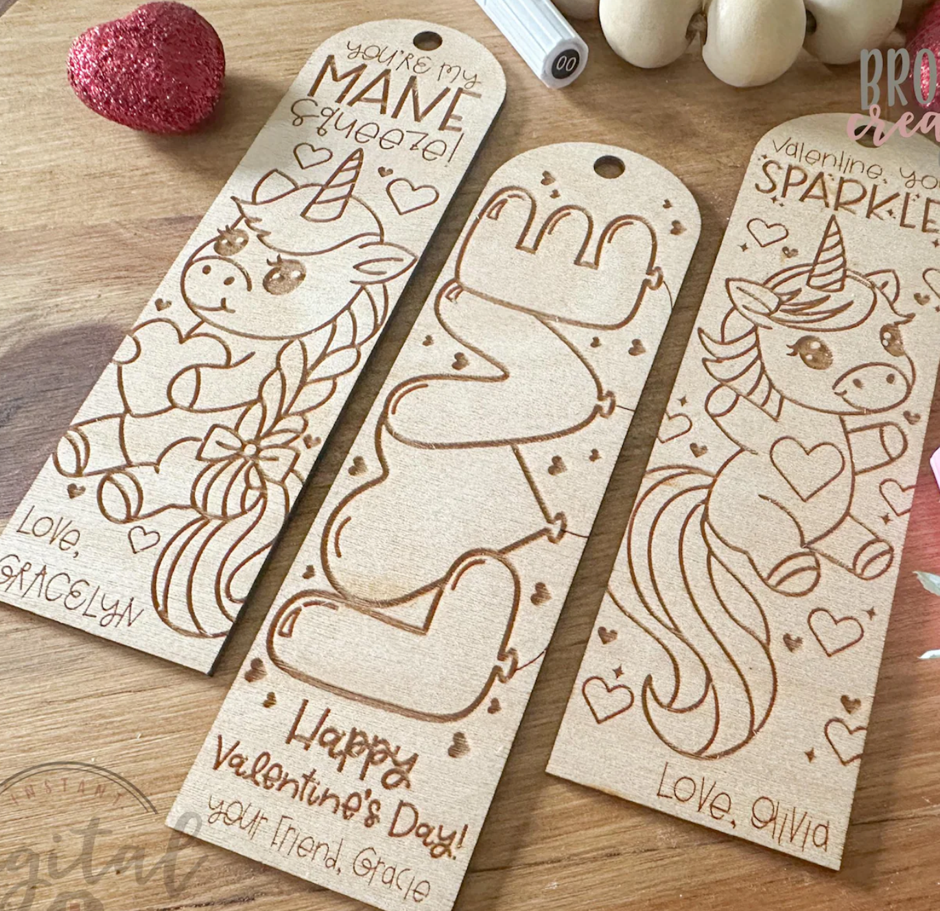 Blank-ready to paint or color bookmarks