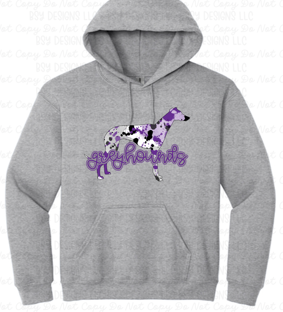 Hoven Greyhounds paint splatter