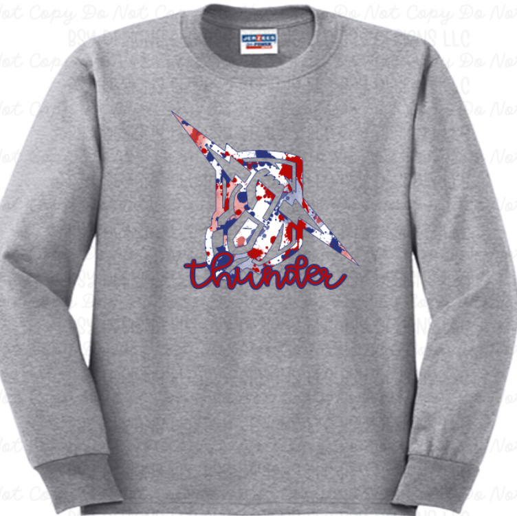 North Central Thunder paint splatter logo