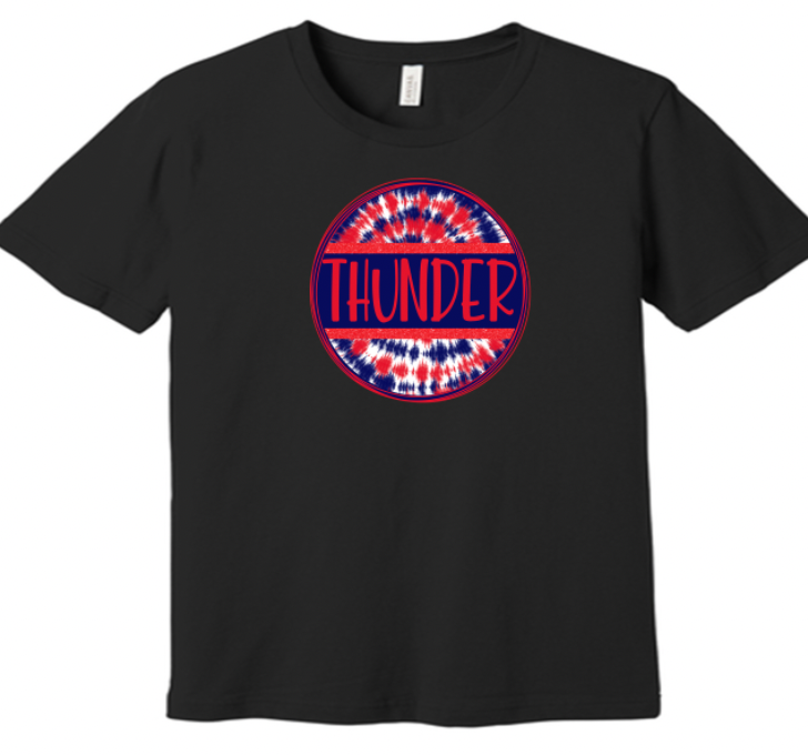 North Central Thunder circle tie dye
