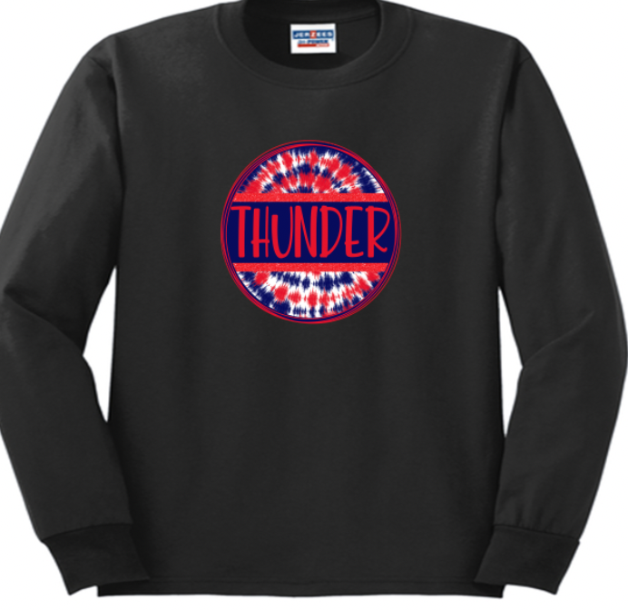 North Central Thunder circle tie dye