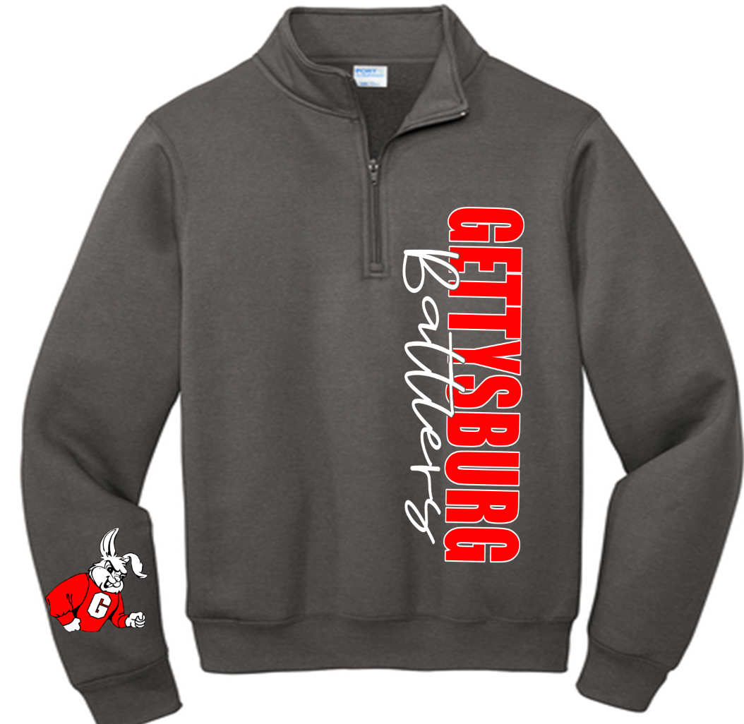 Gettysburg Battlers 1/4 zip side design