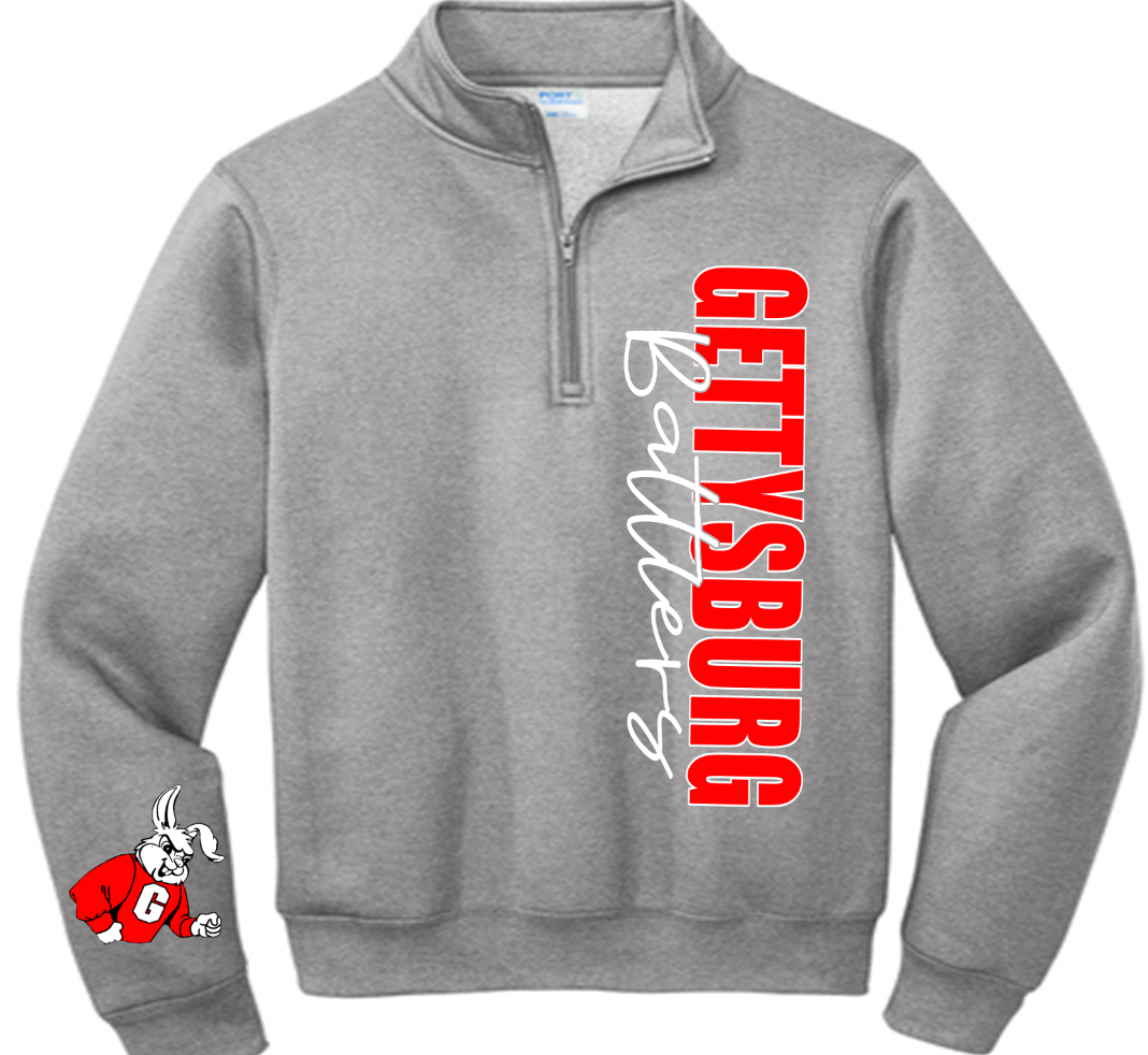 Gettysburg Battlers 1/4 zip side design