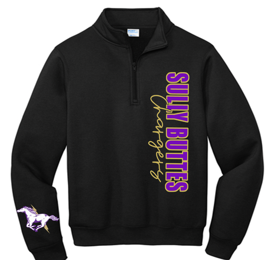 Sully Buttes Chargers 1/4 zip side design