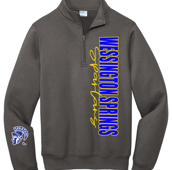 Wessington Springs Spartans 1/4 zip side design