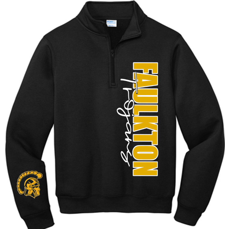 Faulkton Trojans 1/4 zip side design