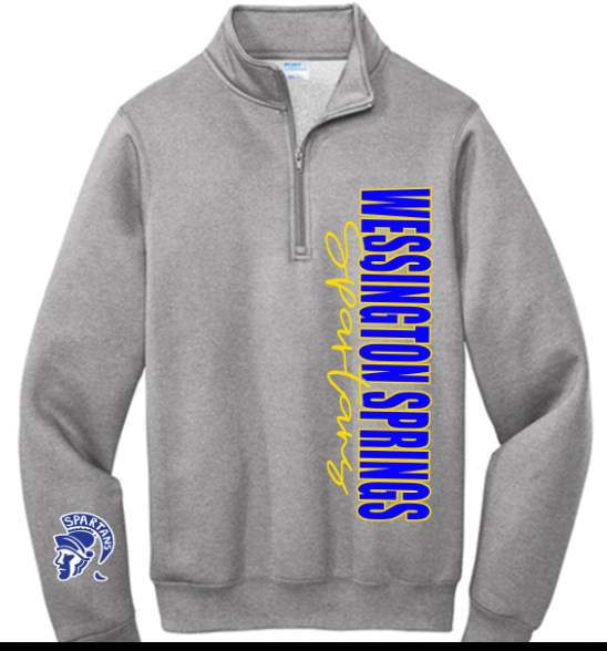 Wessington Springs Spartans 1/4 zip side design