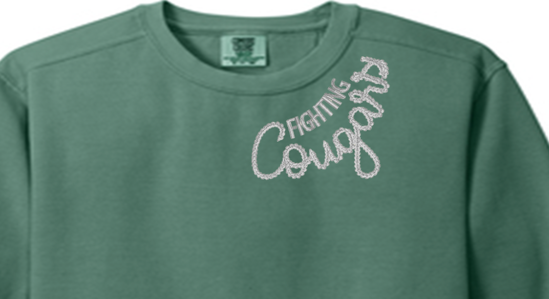 MCM Fighting Cougars chain embroidered crewneck sweatshirt