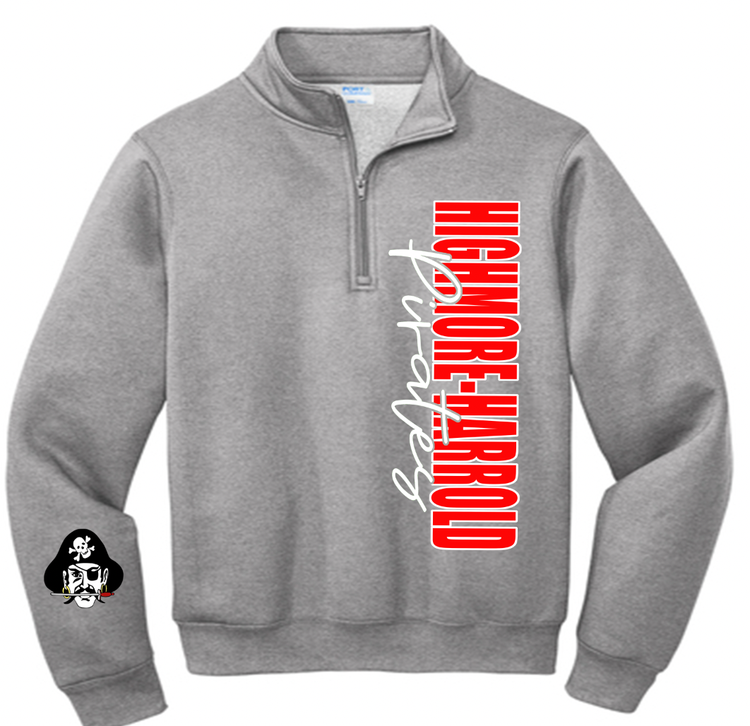 Highmore-Harrold Pirates 1/4 zip side design