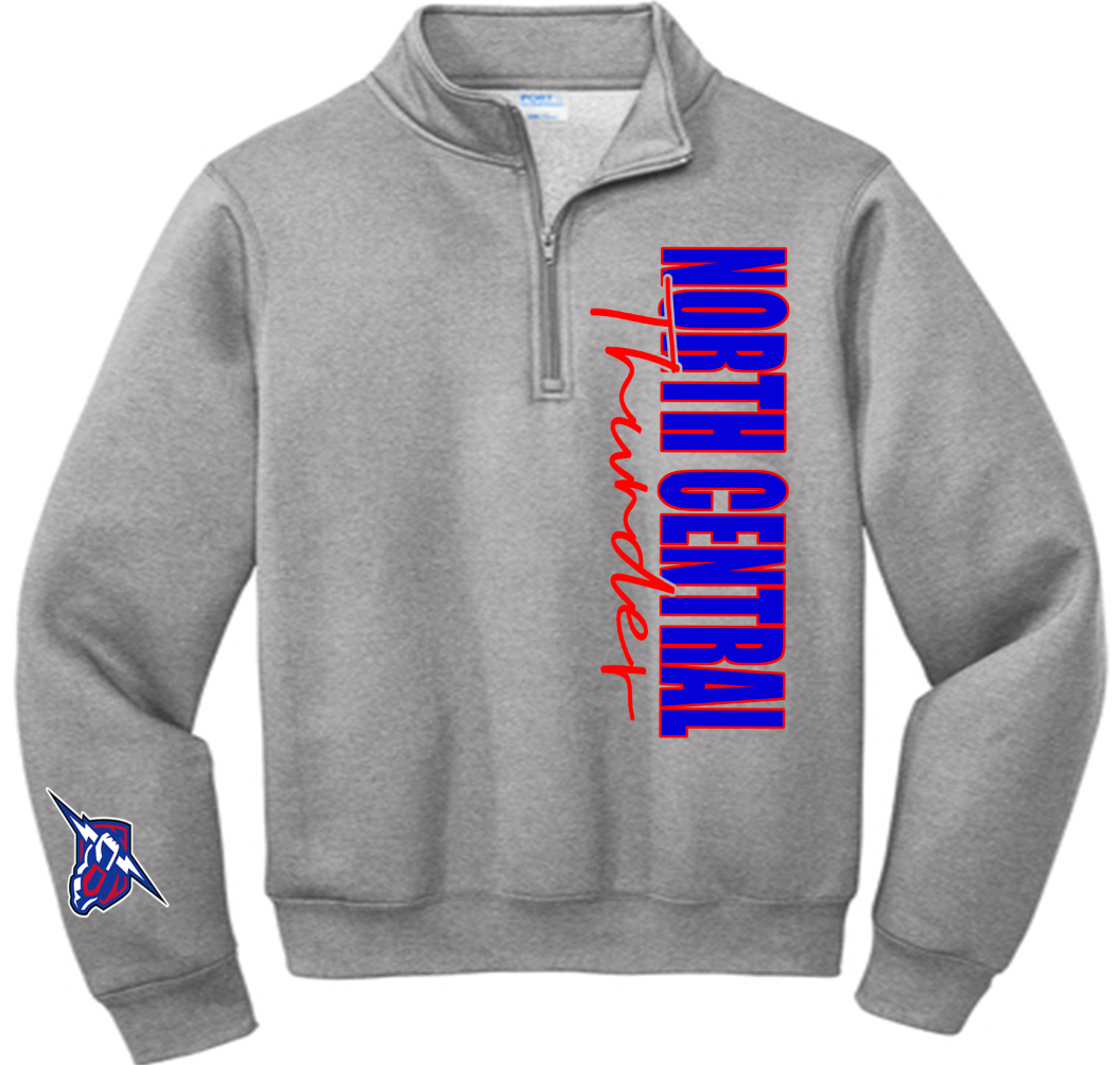 North Central Thunder 1/4 zip side design