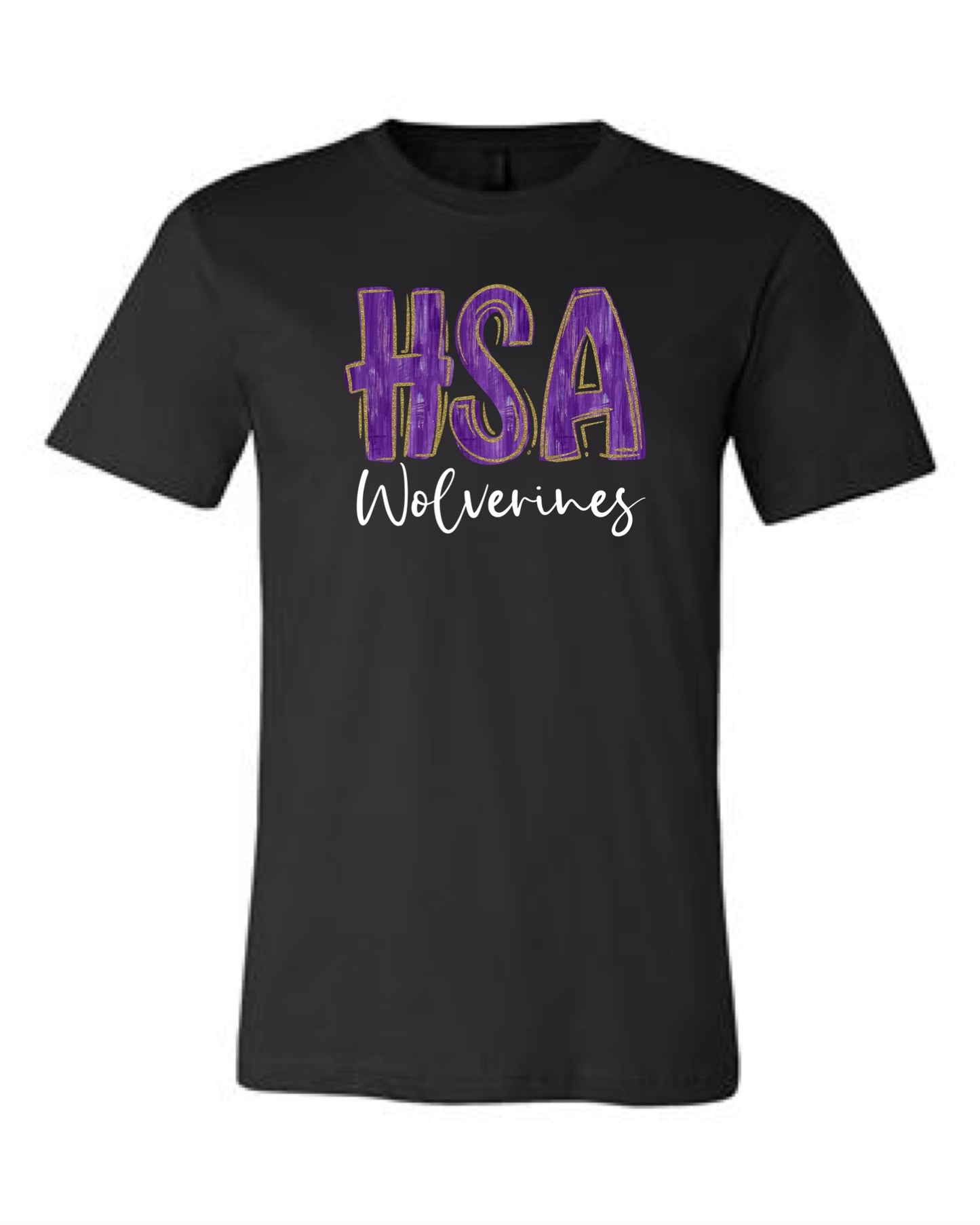 HSA Wolverines hand drawn initials