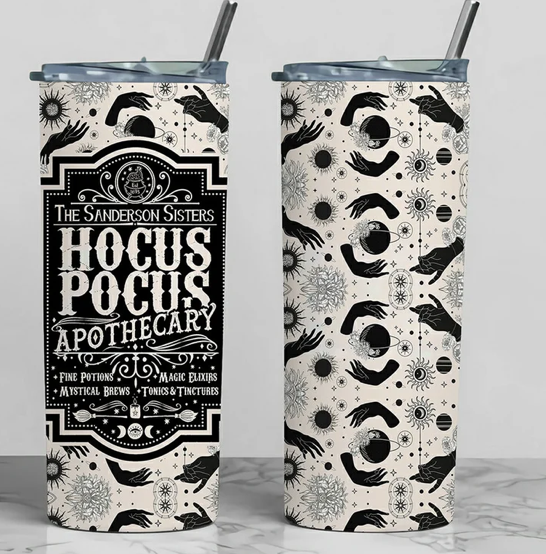 HP black and white tumbler