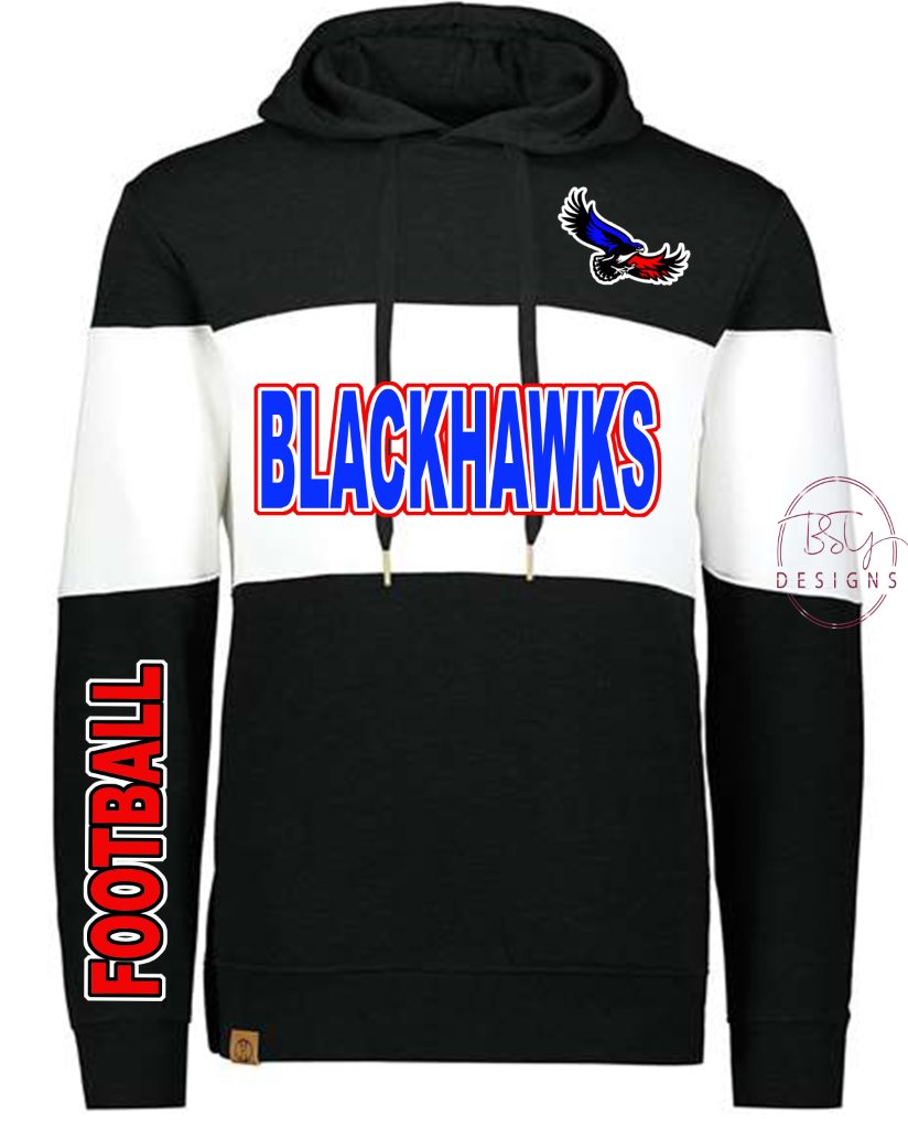 Blackhawks Football Hooded Sweatshirt