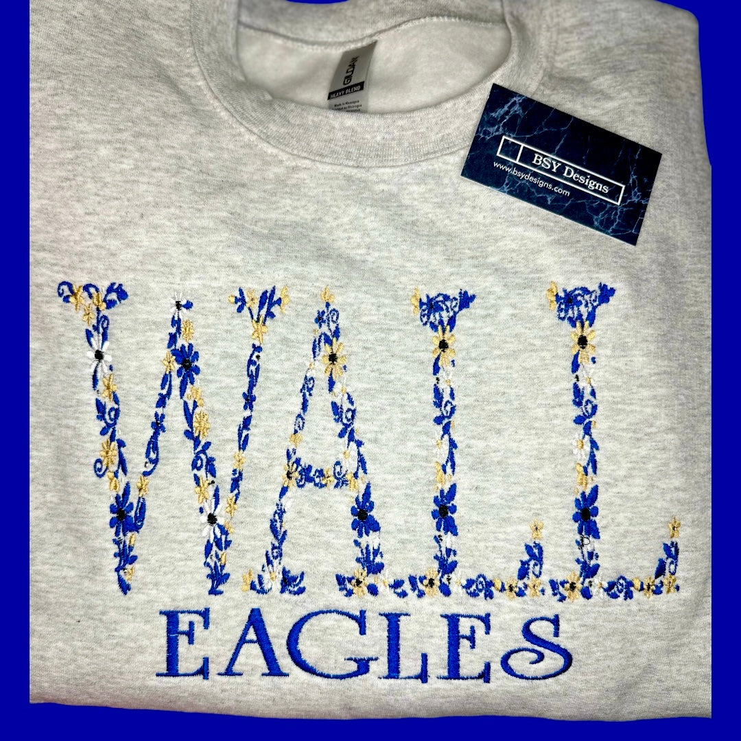 Wall Eagles floral embroidered sweatshirt