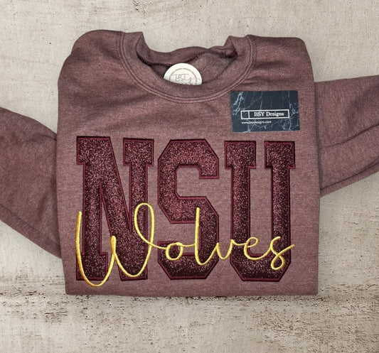 NSU embroidered sweatshirt