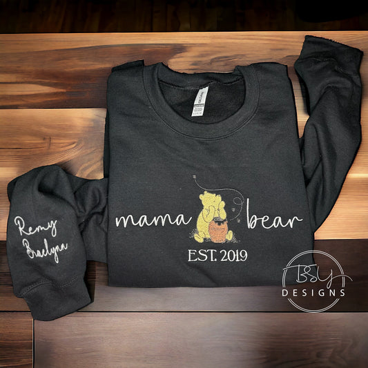 Mama bear embroidered sweatshirt
