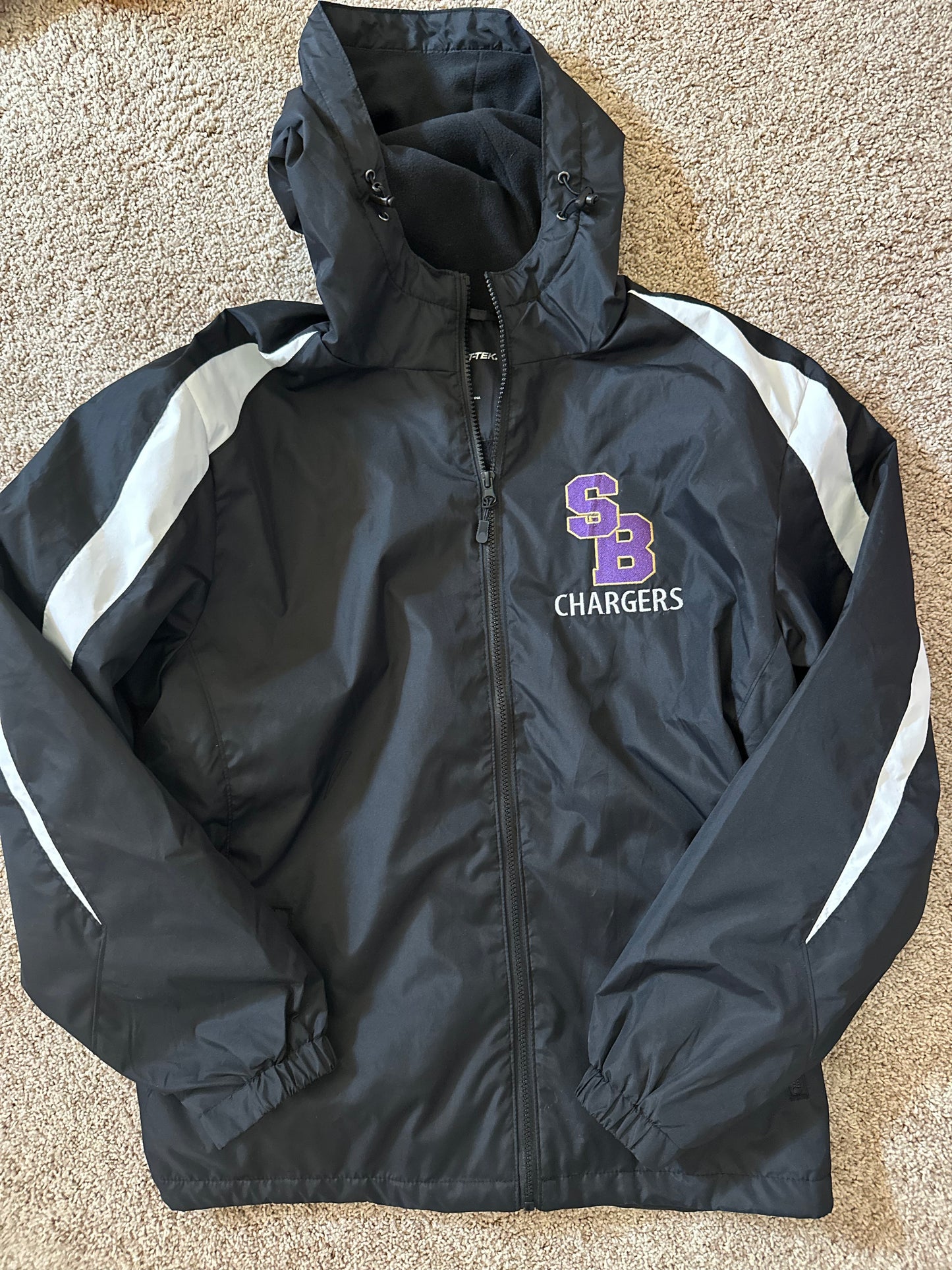 Sport Tek Fleece lined jacket with custom mascot