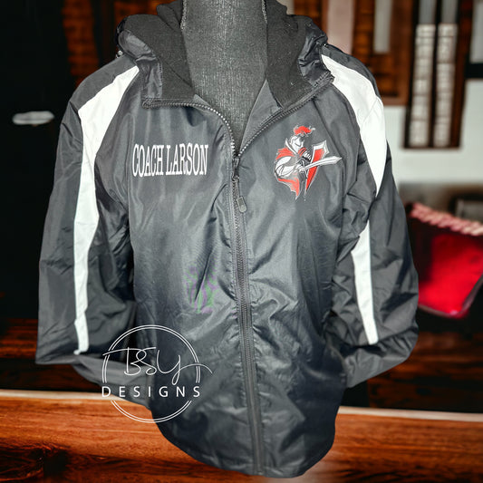 Sport Tek Fleece lined jacket with custom mascot