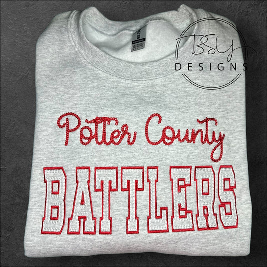 Chain stitch Potter County Battlers Shirt