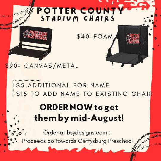 Potter County Stadium Chair fundraiser