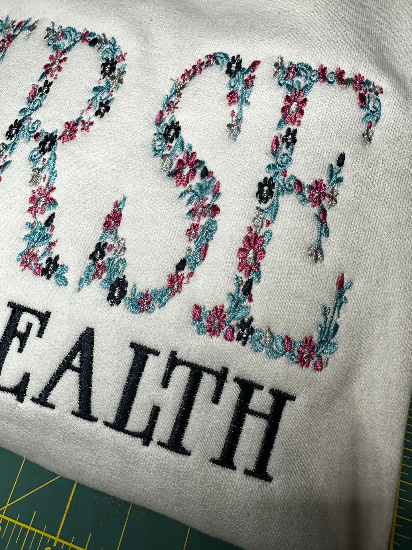 Floral Nurse embroidered sweatshirt