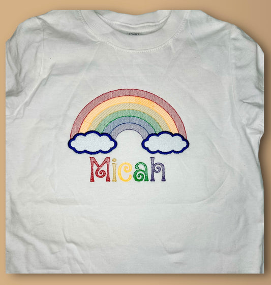 Rainbow Name Customized Name Embroidered