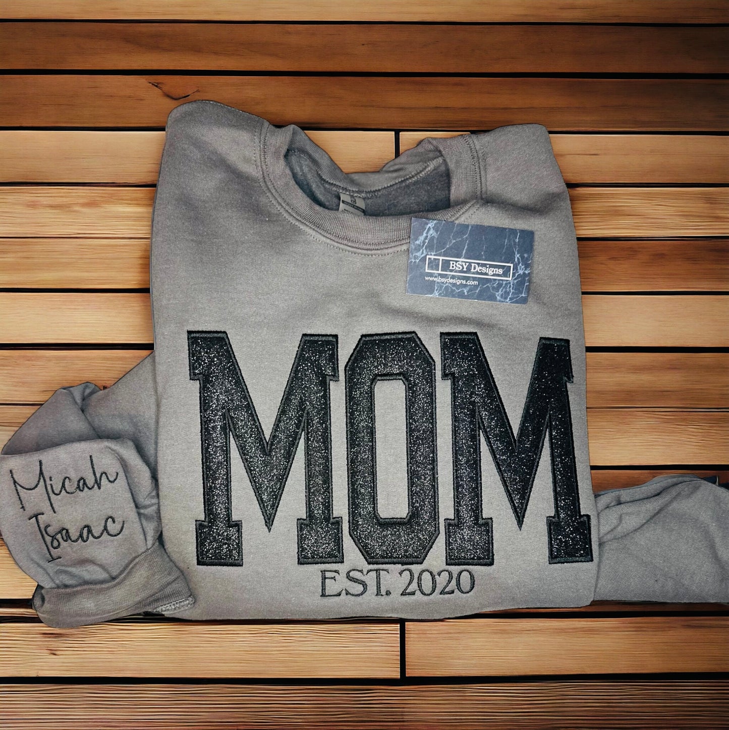 Mom | Mama Glitter Embroidered sweatshirt