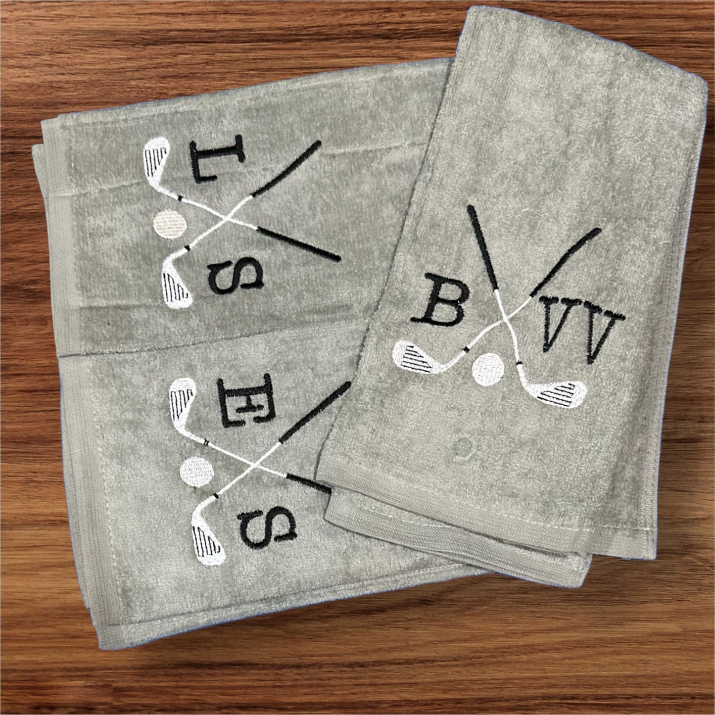 Embroidered golf towel