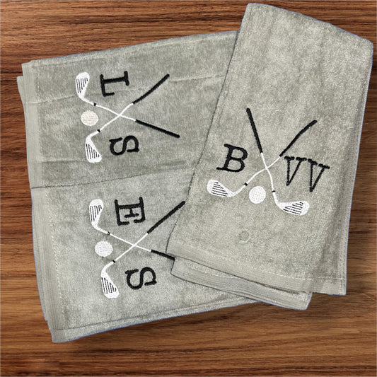 Embroidered golf towel