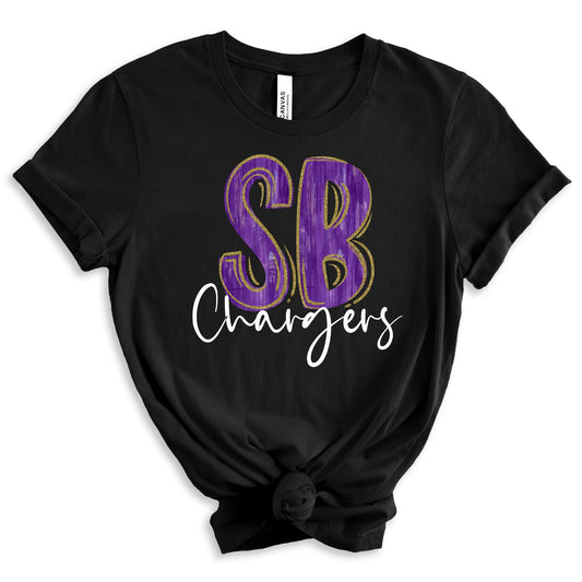 SB Chargers hand drawn initials