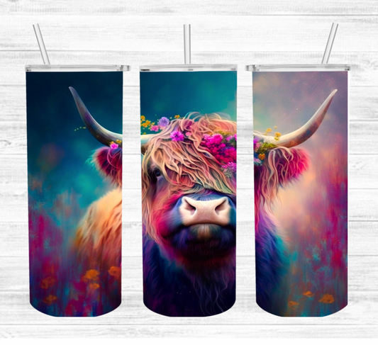 Highlander cow tumbler