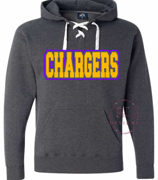 Chargers lace up hoodie